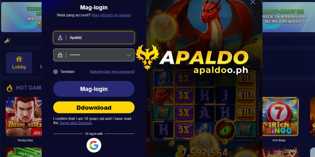 Login - Apaldo - #1 Online Casino In the Philippines 2 Paano pag-login sa Apaldo (1)